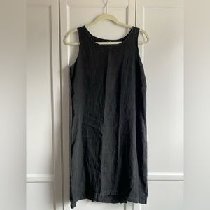 Vintage 100% linen shift dress